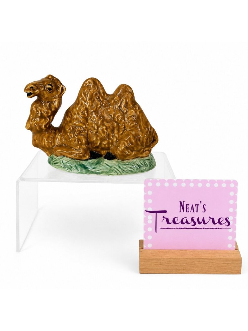 Vintage 70's Atlantic Mold SITTING CAMEL Hand Painted Ceramic Nativity Figurine